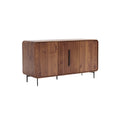 Mid-Century Modern Walnut Sideboard with Ribbed Doors